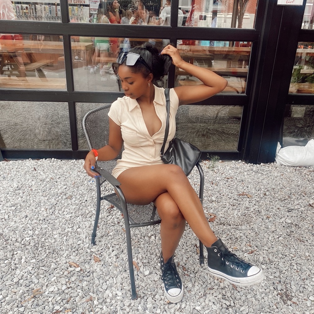 Urban Outfitters Remi Ribbed Romper